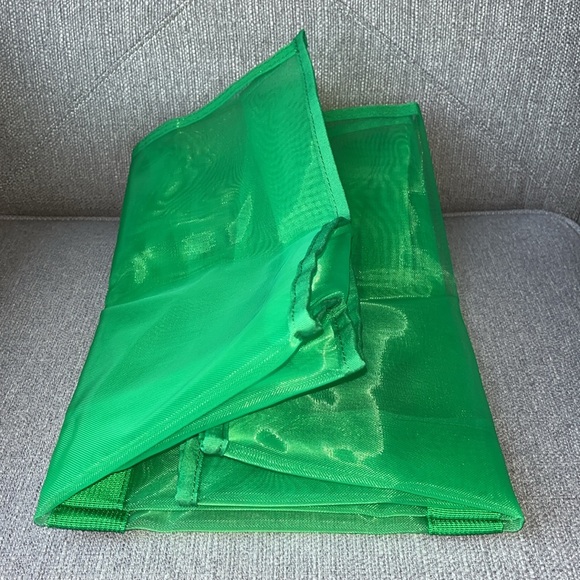 ♠️ kate spade Logo Mesh Packable Canvas Beach Shopping Picnic Weekender Tote - Picture 5 of 7